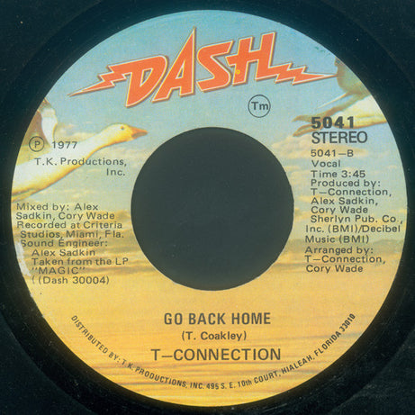T-Connection : On Fire / Go Back Home (7", RP)