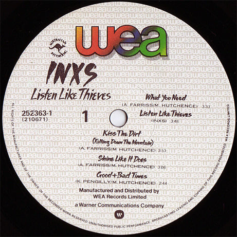 INXS : Listen Like Thieves (LP, Album)
