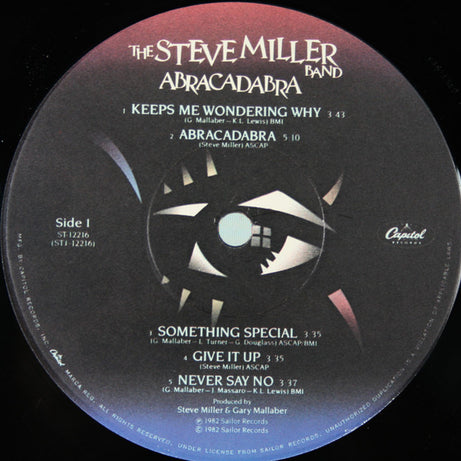 The Steve Miller Band* : Abracadabra (LP, Album, Jac)