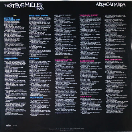 The Steve Miller Band* : Abracadabra (LP, Album, Jac)