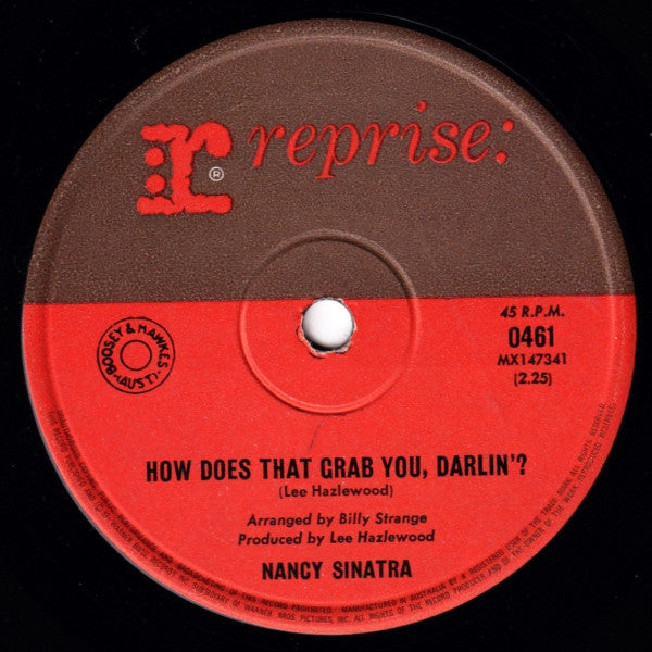 Nancy Sinatra : How Does That Grab You, Darlin'? (7")
