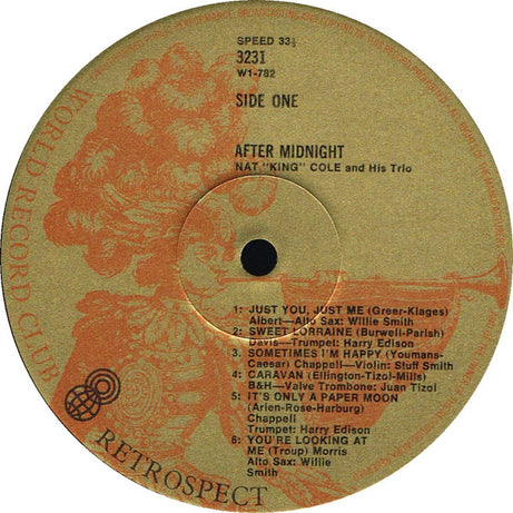 Nat "King" Cole Trio* : After Midnight (LP, Album, Mono, Club, RE)