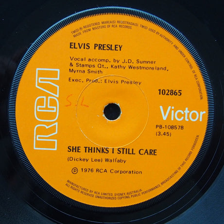 Elvis Presley : Moody Blue (7", Single)