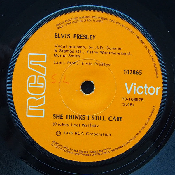 Elvis Presley : Moody Blue (7", Single)