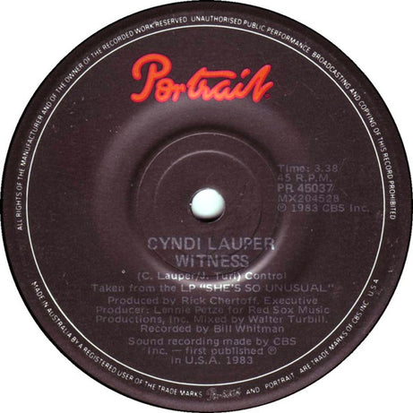 Cyndi Lauper : She Bop (7", Single, RP)