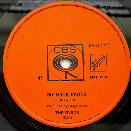 The Byrds : My Back Pages / Renaissance Fair (7", Single)