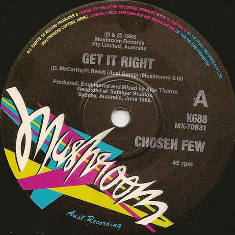 Chosen Few (16) : Get It Right (7", Single)
