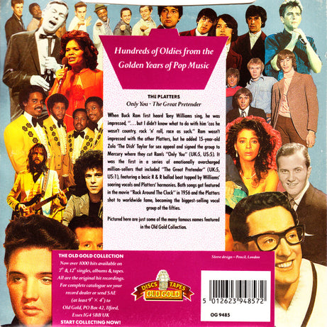 The Platters : Only You / The Great Pretender (7", Single, Mono, RE)