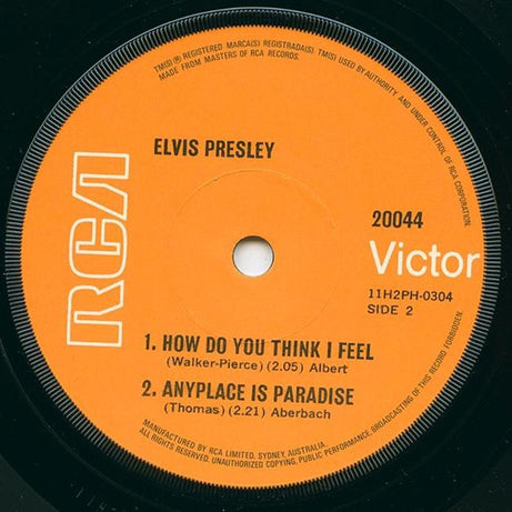 Elvis Presley : Old Shep (7", EP, Ora)