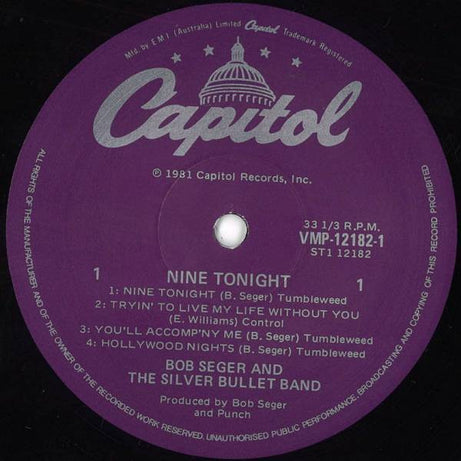 Bob Seger & The Silver Bullet Band* : Nine Tonight (2xLP, Album, Gat)