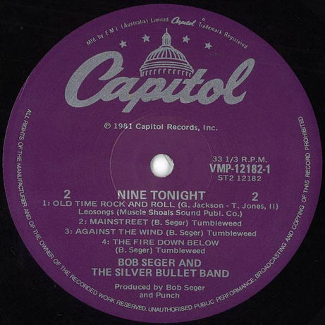 Bob Seger & The Silver Bullet Band* : Nine Tonight (2xLP, Album, Gat)