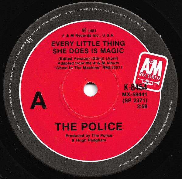 The Police : Every Little Thing She Does Is Magic (7", Single)
