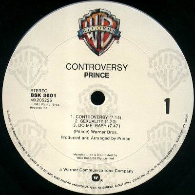 Prince : Controversy (LP, Album, RE)