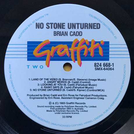 Brian Cadd : No Stone Unturned (LP, Album)