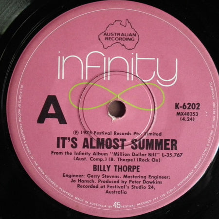 Billy Thorpe : It's Almost Summer (7")