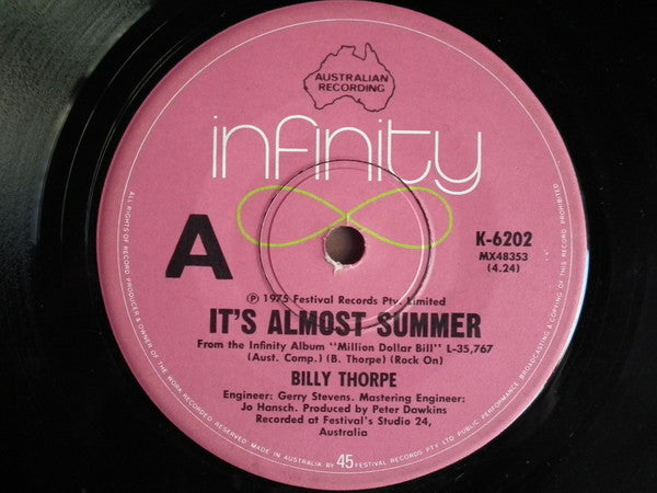 Billy Thorpe : It's Almost Summer (7")