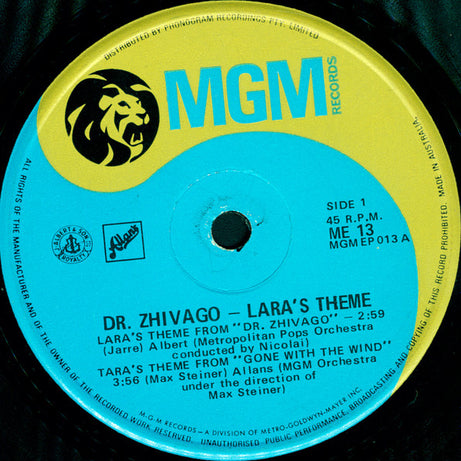 Various : Themes From The Great Motion Pictures (7", EP)