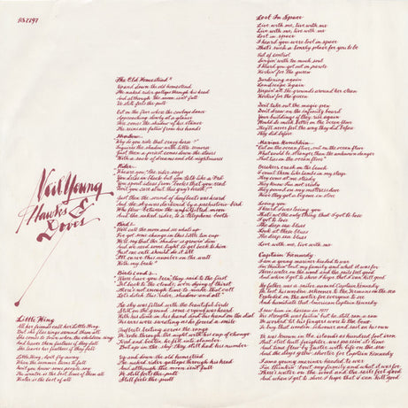 Neil Young : Hawks & Doves (LP, Album, Win)