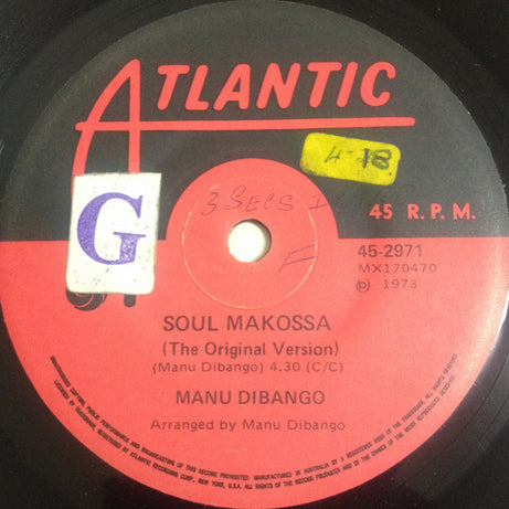 Manu Dibango : Soul Makossa (7", Single)