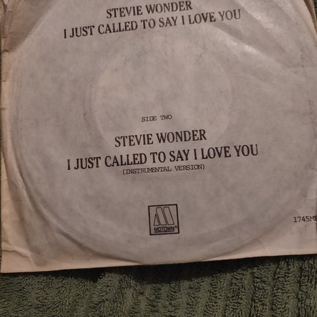 Stevie Wonder : I Just Called To Say I Love You (7", Single)