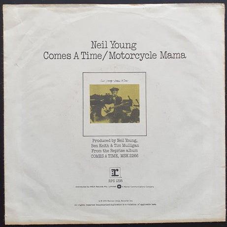 Neil Young : Comes A Time (7", Single, Pic)