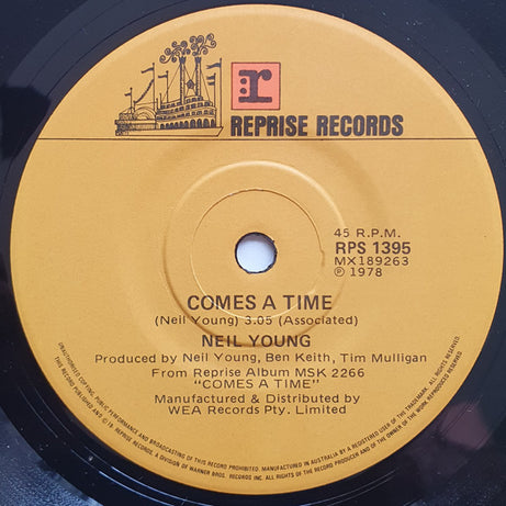 Neil Young : Comes A Time (7", Single, Pic)