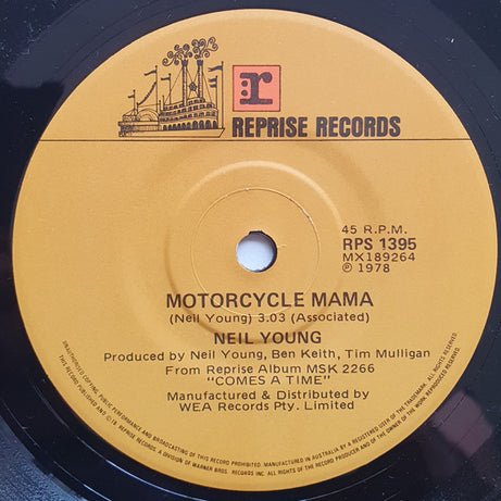 Neil Young : Comes A Time (7", Single, Pic)