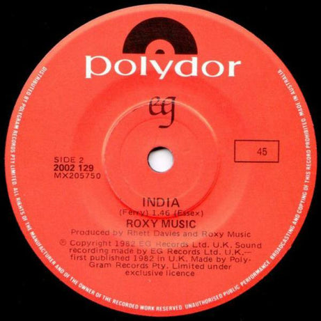 Roxy Music : More Than This (7", Single)