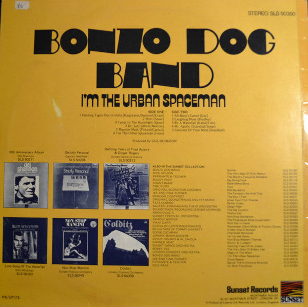 Bonzo Dog Doo-Dah Band : I'm The Urban Spaceman (LP, Album, RE)