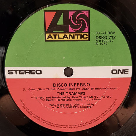The Trammps : Disco Inferno / That's Where The Happy People Go  (12")