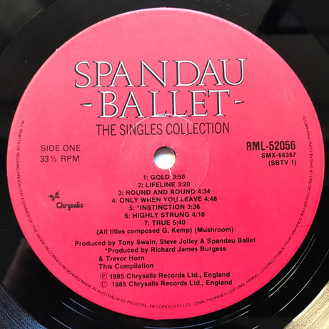 Spandau Ballet : The Singles Collection (LP, Comp + 12", Comp, Red + Ltd)