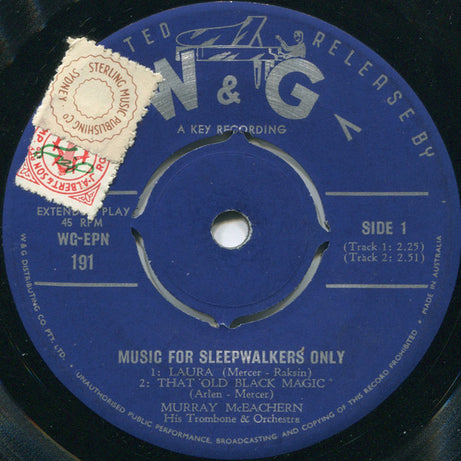 Murray McEachern : Music For Sleepwalkers Only (7", EP)
