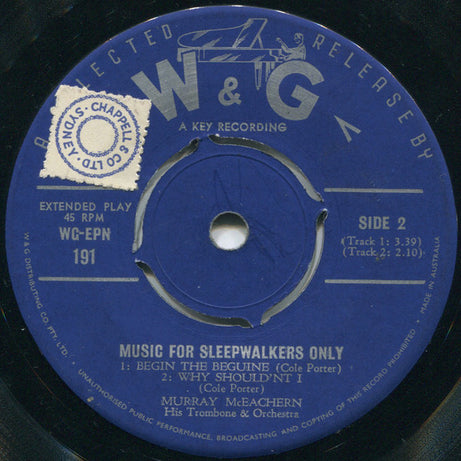Murray McEachern : Music For Sleepwalkers Only (7", EP)