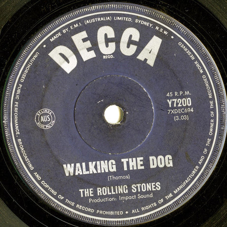 The Rolling Stones : Under The Boardwalk (7", Single, Dar)