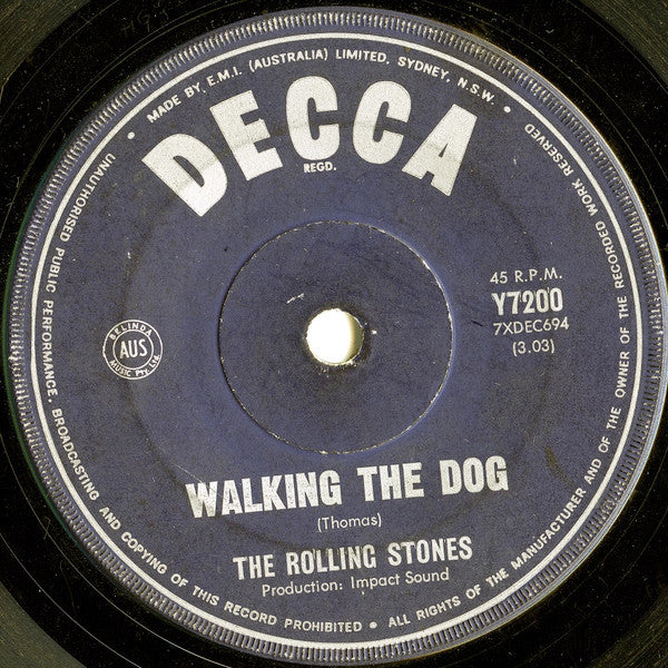 The Rolling Stones : Under The Boardwalk (7", Single, Dar)