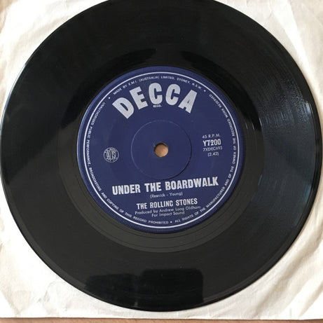 The Rolling Stones : Under The Boardwalk (7", Single, Dar)