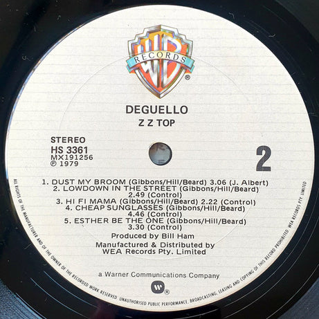ZZ Top : Degüello (LP, Album)