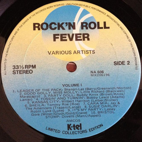 Various : Rock'N Roll Fever Volume I (LP, Comp)