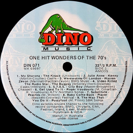 Various : One Hit Wonders Of The 70's (LP, Comp)
