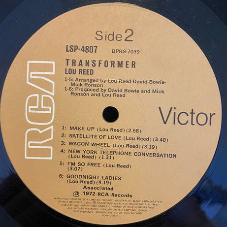 Lou Reed : Transformer (LP, Album, RP)