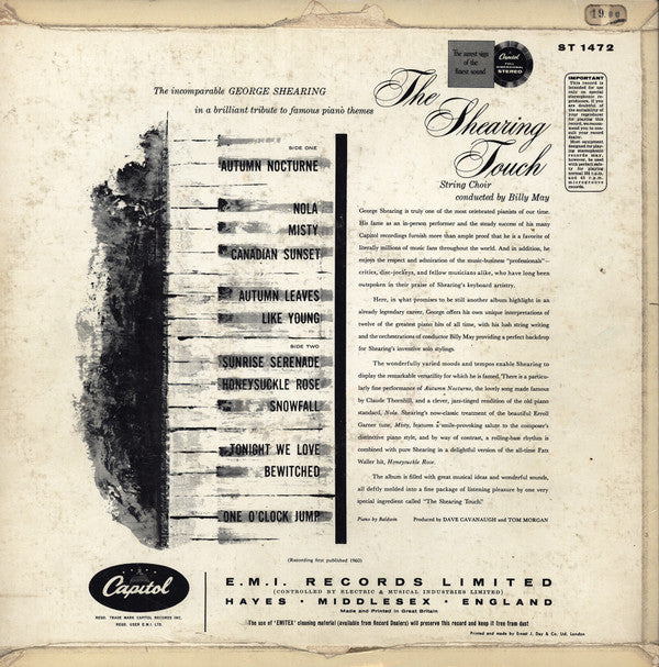 George Shearing : The Shearing Touch (LP, Album)