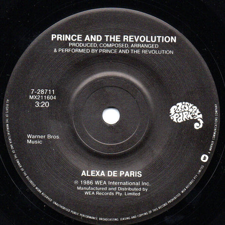 Prince And The Revolution : Mountains (7", Single)