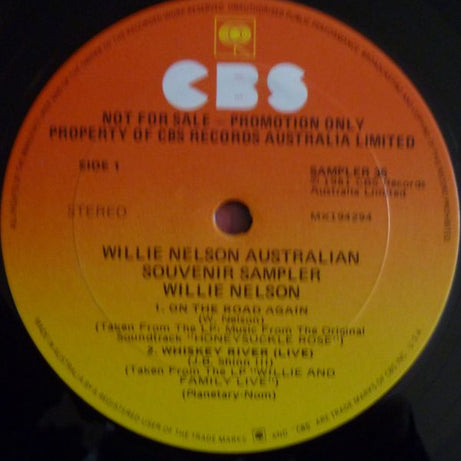 Willie Nelson : Australian Tour Souvenir Sampler (12", EP, Promo, Smplr)