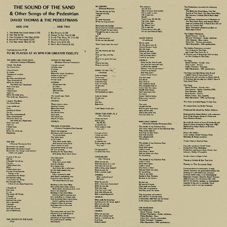 David Thomas And The Pedestrians : The Sound Of The Sand And Other Songs Of The Pedestrian (LP, Album)