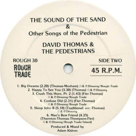 David Thomas And The Pedestrians : The Sound Of The Sand And Other Songs Of The Pedestrian (LP, Album)