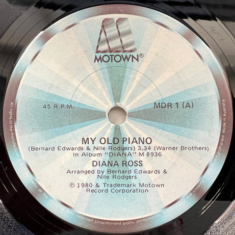 Diana Ross : My Old Piano (7", Single)
