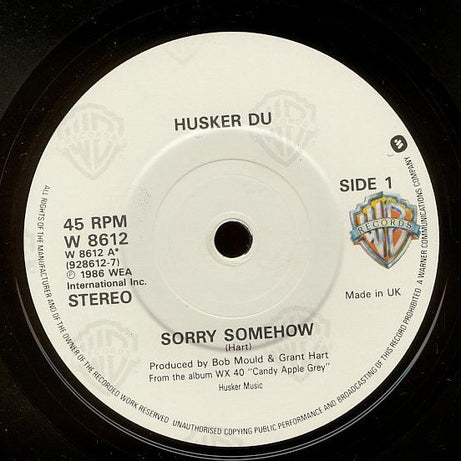 Hüsker Dü : Sorry Somehow (7", Single + 7", Single, Promo + Ltd)