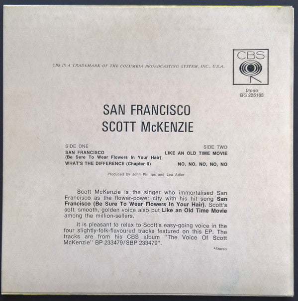 Scott McKenzie : San Francisco (7", EP)