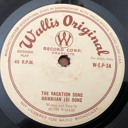 Ruth Wallis : Red Hot Risque (7", EP, Mono)