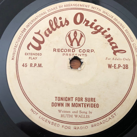 Ruth Wallis : Red Hot Risque (7", EP, Mono)